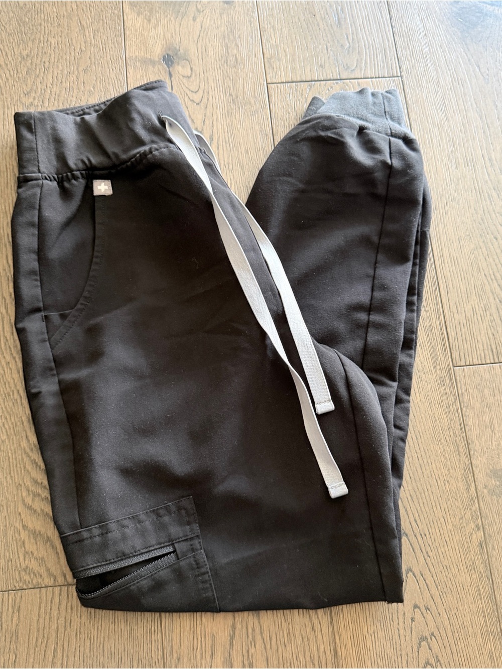 ☑️ Figs High Waisted Zamora Jogger Scrub Pants XXS Petite Black
